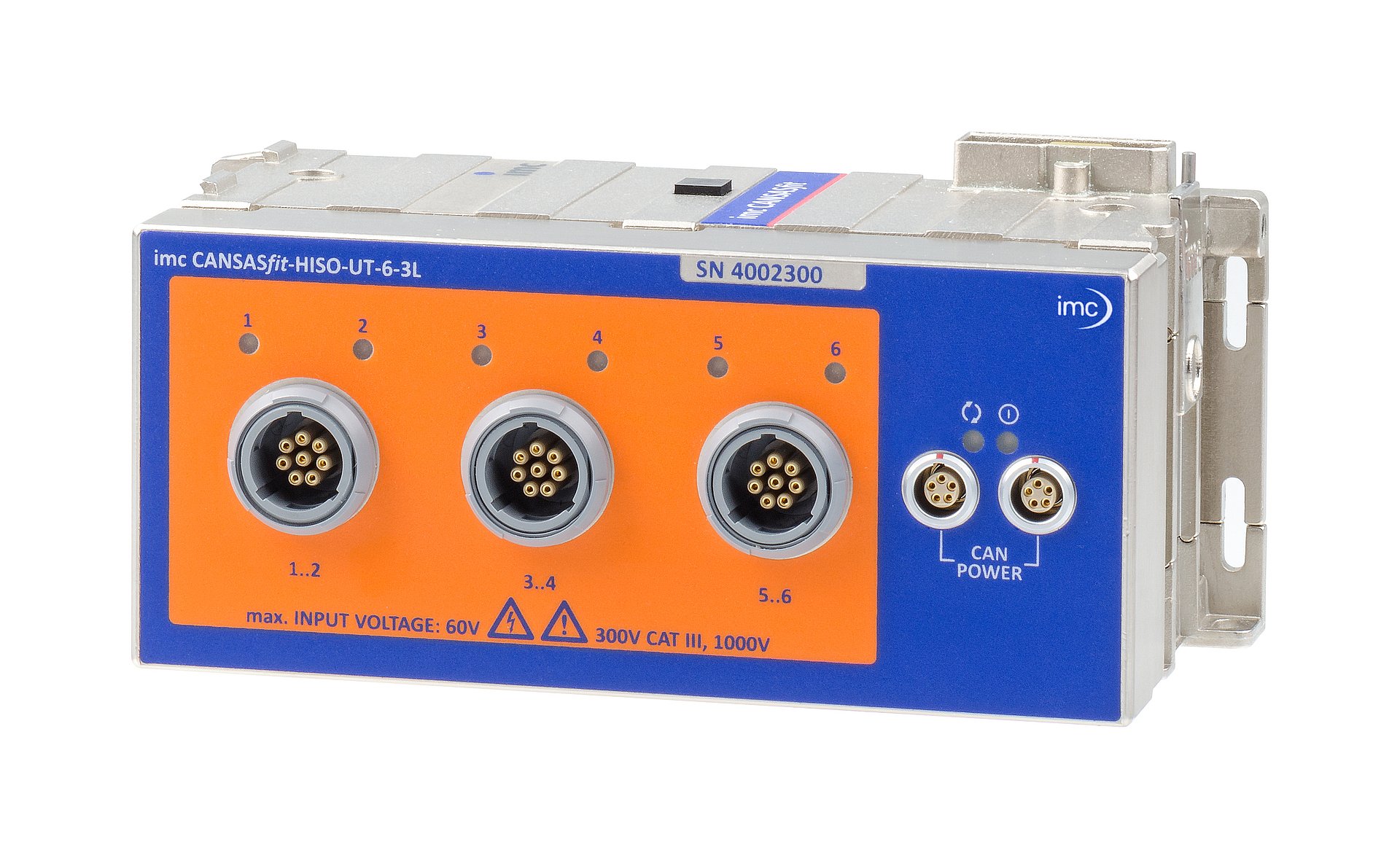 imc CANSASfit-HISO-UT-6-3L 6 csatonás modul feszültség, RTD, ellenállás, MEMS gyorsulás mérésére